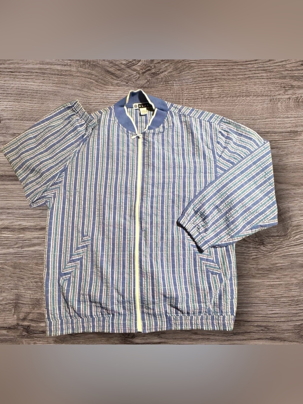 Retro Grail! Vintage 90's Blast Vertical Candy Stripe Bomber Jacket